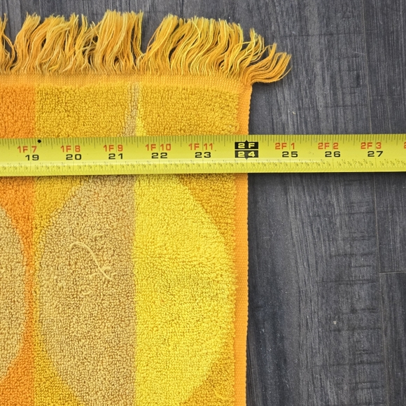 Vintage 70’s Retro Cannon Royal Family 2 Bath Towels  Cotton Yellow Brown Orange - Picture 9 of 9